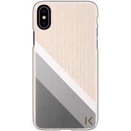 Coque en bois de frêne pour Apple iPhone X/XS, Vert forêt