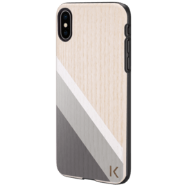 Coque en bois de frêne pour Apple iPhone X/XS, Vert forêt