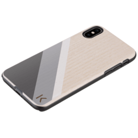 Coque en bois de frêne pour Apple iPhone X/XS, Vert forêt