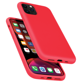 Coque antichoc en gel de silicone doux pour Apple  iPhone 11 Pro, Rouge Ardent 