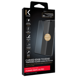 Protection d'écran en verre trempé Bord à Bord Incurvé pour Huawei Mate 30 Pro, Noir