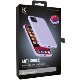 Coque antichoc en gel de silicone doux pour Apple iPhone 11, Violet Lilas