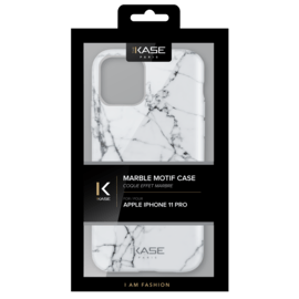 Coque effet marbré pour Apple iPhone 11 Pro, Blanc 