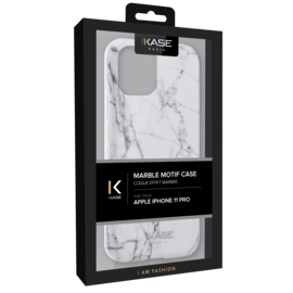 Coque effet marbré pour Apple iPhone 11 Pro, Blanc 