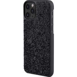 Coque Bling Strass pour Apple iPhone 13, Minuit Noir