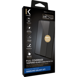 Protection d'écran en verre trempé (100% de surface couverte) pour Samsung Galaxy A71, Noir