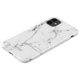 Coque effet marbré pour Apple iPhone 11, Blanc 