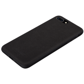 Coque en Suède Alcantara pour Apple iPhone 7/8 Plus, Noir Minuit