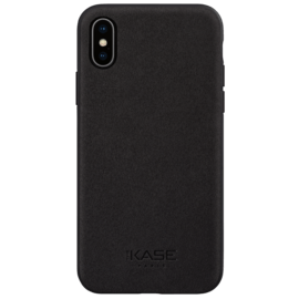 Coque en Suède Alcantara pour Apple iPhone X/XS, Minuit Noir 