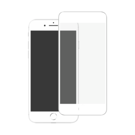 Protection d'écran en verre trempé Bord à Bord Incurvé pour Apple iPhone 6/6s/7/8, Blanc