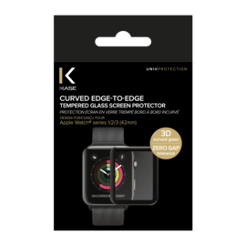 Protection d'écran en verre trempé Bord à Bord Incurvé pour Apple Watch® Series 1/2/3 42mm 