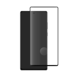 Protection d'écran en verre trempé Bord à Bord Incurvé pour Samsung Galaxy Note20, Noir