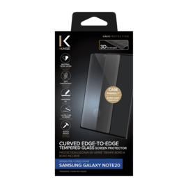 Protection d'écran en verre trempé Bord à Bord Incurvé pour Samsung Galaxy Note20, Noir