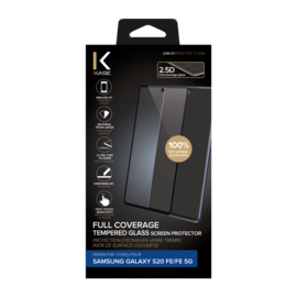  Protection d'écran en verre trempé (100% de surface couverte) pour Samsung Galaxy S20 FE/FE 5G, Noir