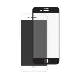 Protection d’écran antibactérienne en verre trempé ultra-résistant à bords incurvés pour Apple iPhone 6/6s/7/8/SE 2020, Noir