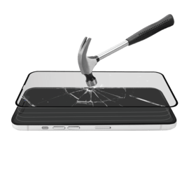 Protection d’écran antibactérienne en verre trempé ultra-résistant à bords incurvés pour Apple iPhone XS Max/11 Pro Max, Noir