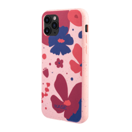 Coque antibactérienne vegan bio 100 % zéro déchet pour Apple iPhone 11 Pro, Rose pétunia