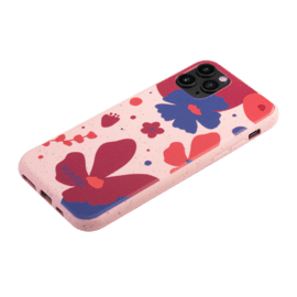 Coque antibactérienne vegan bio 100 % zéro déchet pour Apple iPhone 11 Pro, Rose pétunia