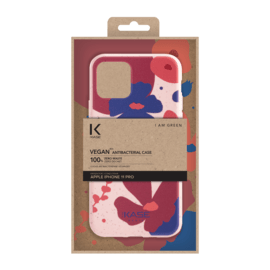 Coque antibactérienne vegan bio 100 % zéro déchet pour Apple iPhone 11 Pro, Rose pétunia