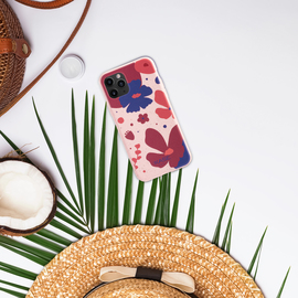 Coque antibactérienne vegan bio 100 % zéro déchet pour Apple iPhone 11 Pro, Rose pétunia