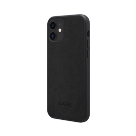 Coque en Suède Alcantara pour Apple iPhone 12 mini, Noir Minuit