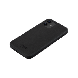 Coque en Suède Alcantara pour Apple iPhone 12 mini, Noir Minuit