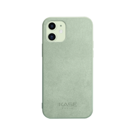 Coque en Suède Alcantara pour Apple iPhone 12 mini, Vert Avocat