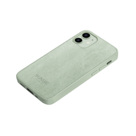 Coque en Suède Alcantara pour Apple iPhone 12 mini, Vert Avocat