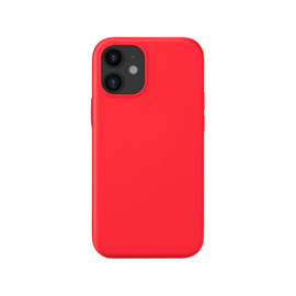 Coque antichoc en gel de silicone doux pour Apple iPhone 12 mini, Rouge Ardent 
