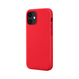 Coque antichoc en gel de silicone doux pour Apple iPhone 12 mini, Rouge Ardent 