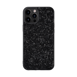 Coque Bling Strass pour Apple iPhone 12/12 Pro, Minuit Noir