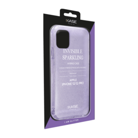 Coque hybride étincelante invisible pour iPhone Apple 12/12 Pro, Violet