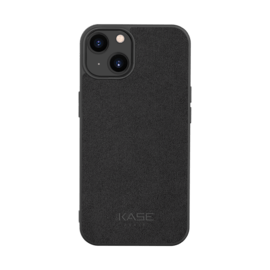 Coque en Suède Alcantara pour Apple iPhone 13, Noir Minuit