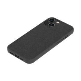 Coque en Suède Alcantara pour Apple iPhone 13, Noir Minuit
