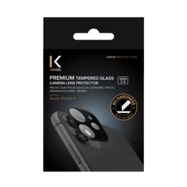 Gen 2.0 Protection pour objectif d'appareil photo premium en verre trempé Apple iPhone 11, Noir