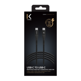 Câble USB-C vers USB-C renforcé 100W chargement rapide/Sync (1M)
