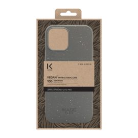 Coque antibactérienne vegan bio 100 % zéro déchet pour Apple iPhone 12/12 Pro, Gris Lave