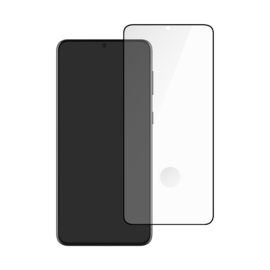 (O) Protection d'écran en verre trempé Bord à Bord Incurvé pour Samsung Galaxy S21 5G, Noir