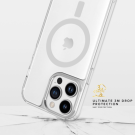 Coque antibactérienne antichoc magnétique invisible pour Apple iPhone 12 Pro Max, Transparente