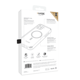 Coque antibactérienne antichoc magnétique invisible pour Apple iPhone 12 Pro Max, Transparente