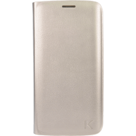 Etui à clapet pour Samsung Galaxy S6 Edge, Or Stellaire