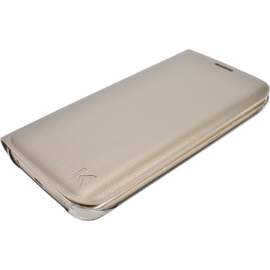 Etui à clapet pour Samsung Galaxy S6 Edge, Or Stellaire