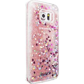 Bling Bling Coque Pailletée pour Samsung Galaxy S6 Edge, Pink Lady