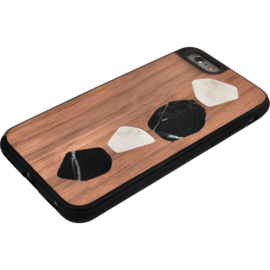 Naturalista Coque mabre-bois Noyer pour Apple iPhone 6/6s, Blanc & Noir