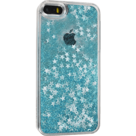 Bling Bling Coque Pailletée pour Apple iPhone 5/5s/5C/SE, Bleu Neige