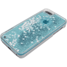 Bling Bling Coque Pailletée pour Apple iPhone 5/5s/5C/SE, Bleu Neige