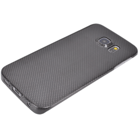 Coque pour Samsung Galaxy S6 Edge, Carbone véritable Noir