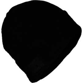 Casque Bluetooth Bonnet maille côtelée, Noir