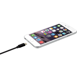 Câble Lightning certifié MFi Apple Charge/Sync (2M), Noir de Jais