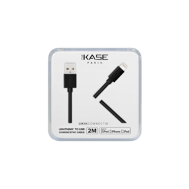 Câble Lightning certifié MFi Apple Charge/Sync (2M), Noir de Jais